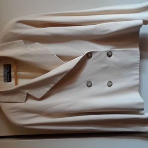 Classic Linda Allard/Ellen Tracy 100% Silk Cream Color Blazer